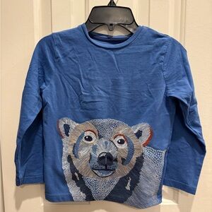Mini boden polar bear long sleeve tee